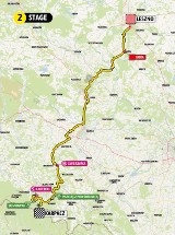Tour de Pologne 2023: mapa, trasa, program minutowy oraz plan przejazdu 2. etapu (Leszno - Karpacz)