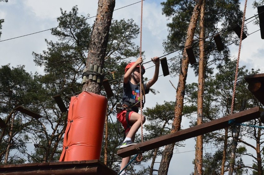 Majówka nad ziemią i w jeziorze. Emocje w parku linowym i wypoczynek na plaży