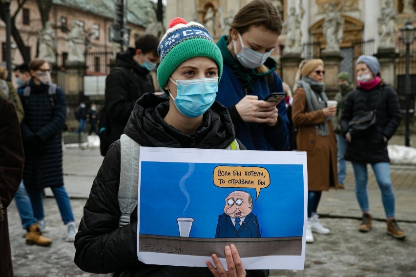 Demonstracja w sprawie rosyjskiego opozycjonisty