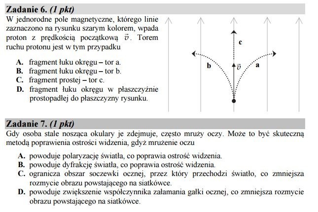 Matura 2016: FIZYKA I ASTRONOMIA podstawa [ODPOWIEDZI, ARKUSZ CKE]