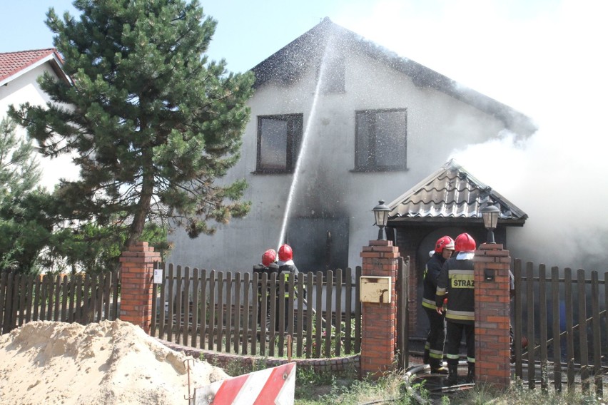 Pożar domu jednorodzinnego w Wilczycach