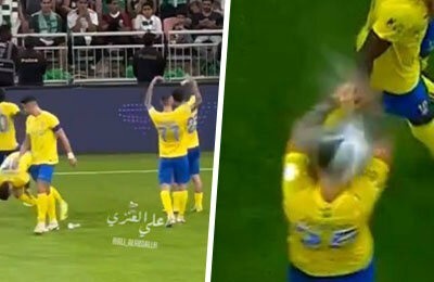 Cristiano Ronaldo i jego Al Nassr obrzucono szklankami: Otavio uderzony w głowę, Mane prowokował, Brozović prosił o więcej [ZDJĘCIA]