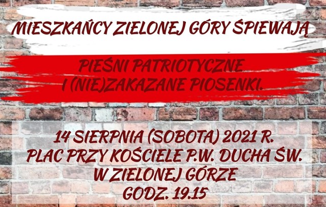 W sobotę o godz. 19.15 przy kościele Św. Ducha rozpocznie się wspólne patriotyczne śpiewanie.