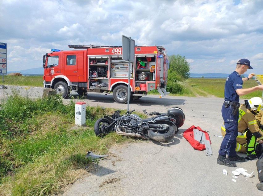 Poważny wypadek motocyklistów na przejściu granicznym w Suchej Horze
