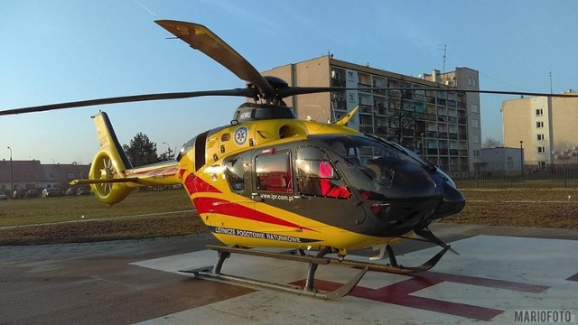Helikopter LPR przewiózł ranne dziecko do WCM w Opolu.
