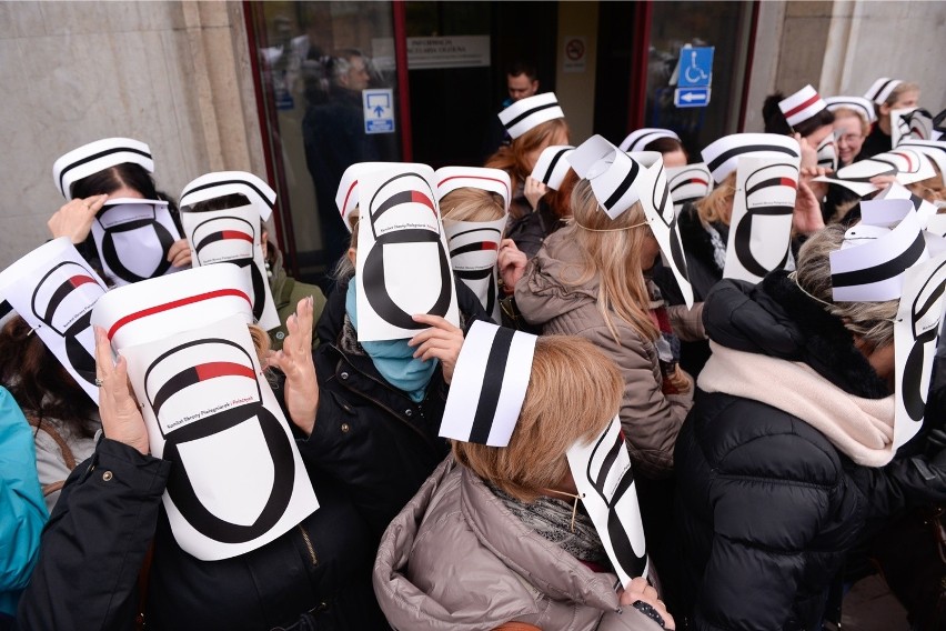 Protest pielęgniarek w Gdańsku