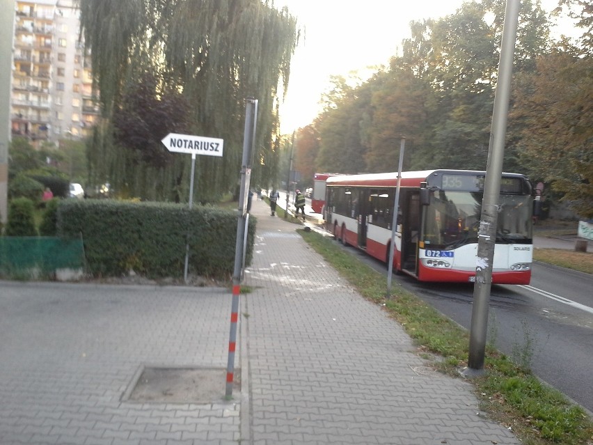 Pożar autobusu w Mysłowicach