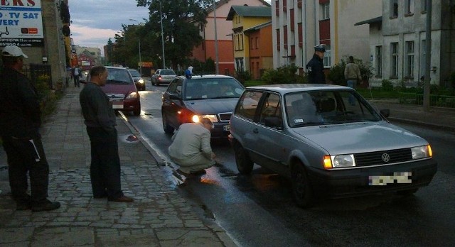 Wypadek przy ulicy Kossaka w Lęborku.