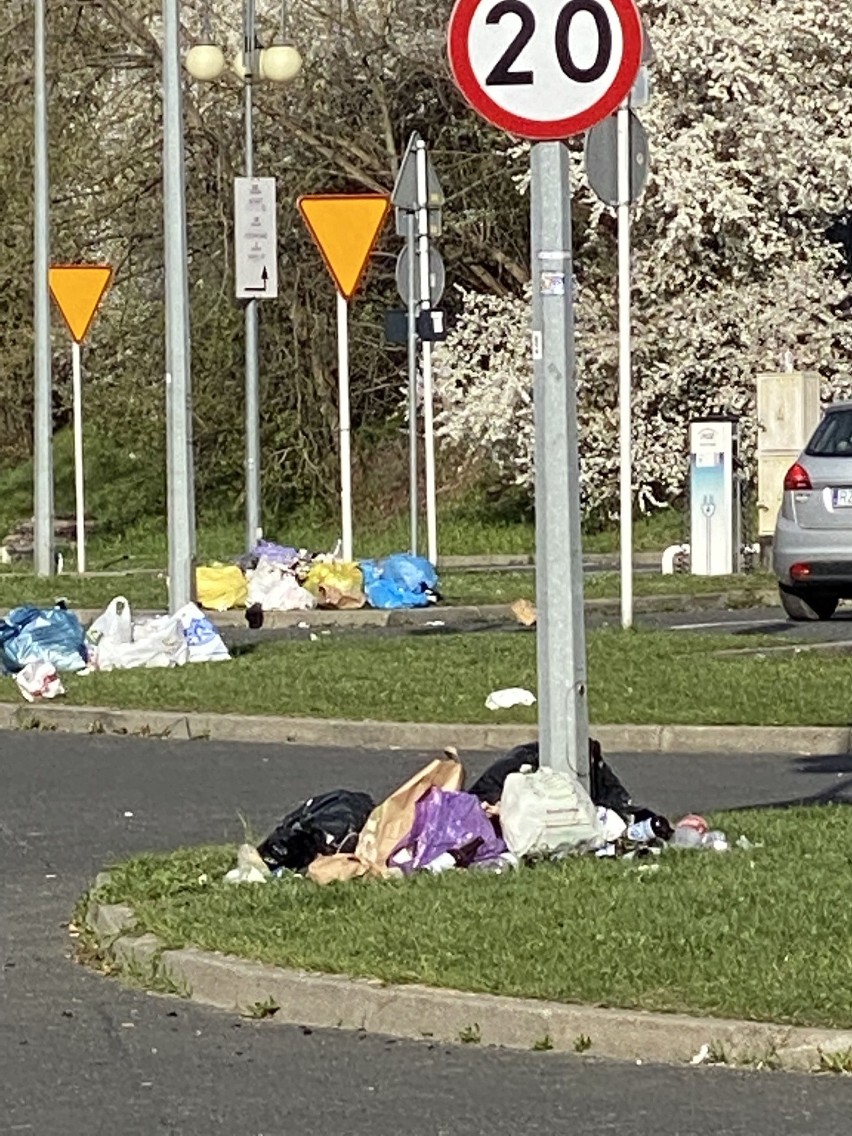 Zaśmiecony parking na Podpromiu w Rzeszowie [ZDJĘCIA INTERNAUTY]