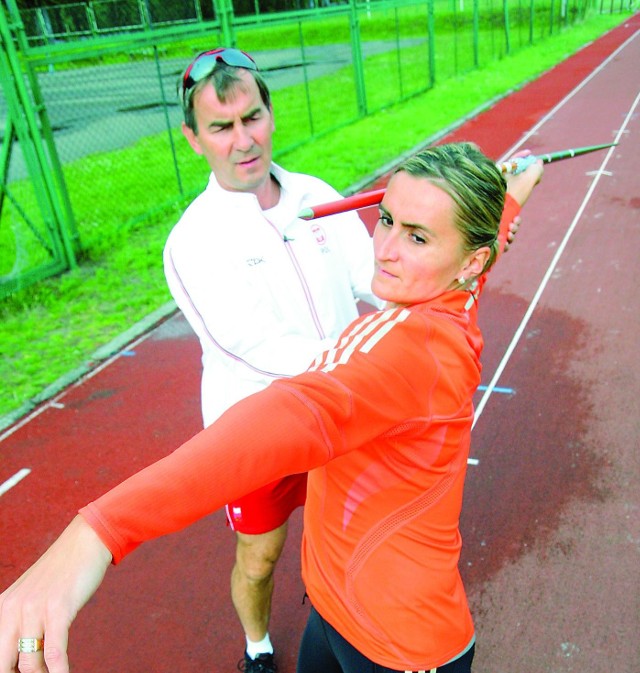 Barbara Madejczyk wraz z trenerem Henrykiem Michalskim jeszcze w trakcie przygotowań w Ustce.