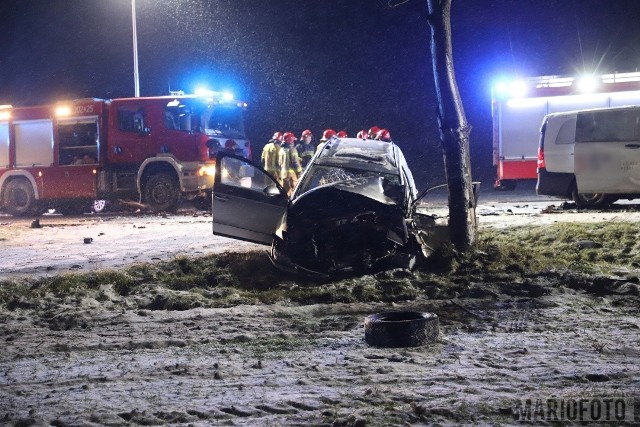 Wypadek na DK 46 w Dąbrowie
