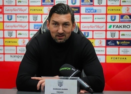 Trener Dudek jest zadowolony z tego, co pokazała Sandecja w starciu z Podhalem