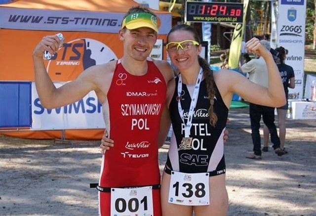 Maria Pytel i jej mąż Przemysław Szymanowski wygrali zawodowe triathlonowe w Kraśniku. 