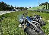 Wypadek w Jaworzni i utrudnienia na trasie S7. Ranny motocyklista, który jechał Harleyem