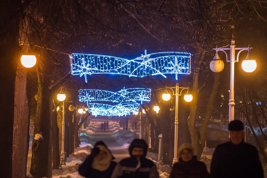 Krynica przystrojona na święta