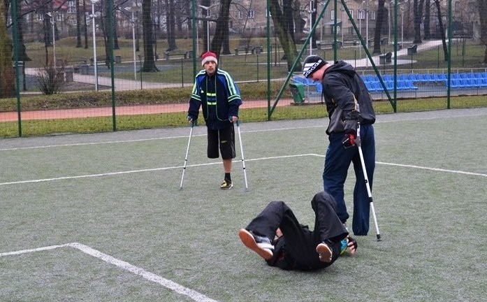 Drużyna amp futbolu w Bielsku-Białej.