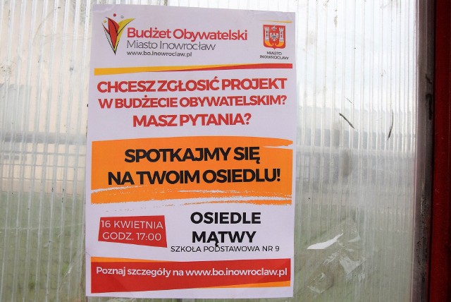 Na terenie Inowrocławia rozwieszono ostatnio plakaty informujące o spotkaniach w sprawie Budżetu Obywatelskiego