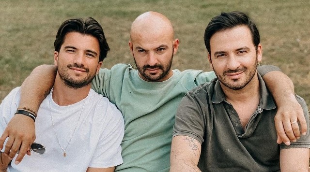 Bracia Terrazzino. Od lewej: Marco, Vincenzo (w środku) i Marco