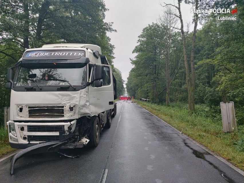 Tragedia na trasie Koszęcin-Lubliniec: w zderzeniu tira z...