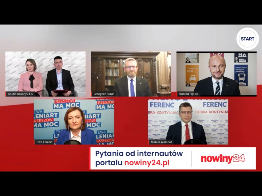 DEBATA PREZYDENCKA. Dziennikarze Nowin pytają kandydatów o plany na nowy Rzeszów