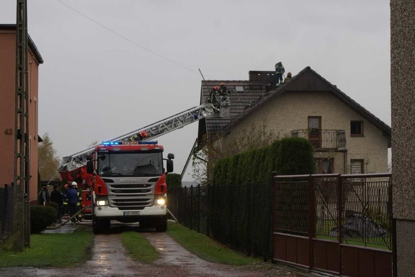 W Gaszowicach płonął strop domu jednorodzinnego