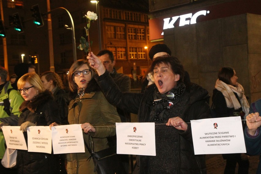 Kobiety zablokowały ul. Kazimierza Wielkiego na 10 minut....