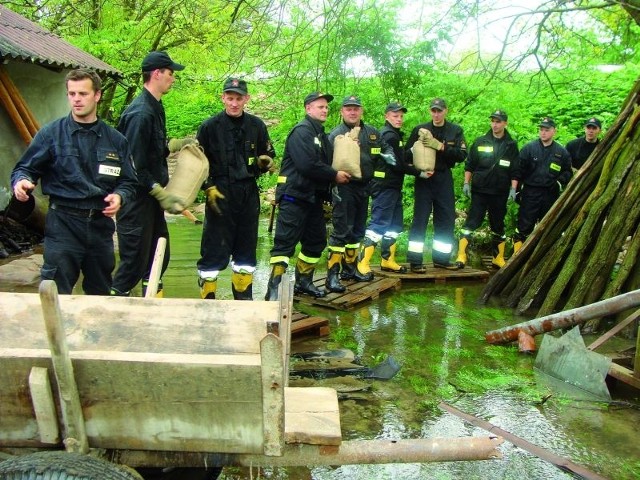 Podlascy strażacy zabezpieczali wał koło Sandomierza