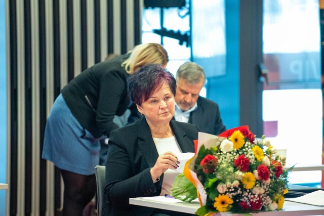 Elżbieta Kadłubowska nowa radna Koalicji Obywatelskiej podczas poniedziałkowej sesji rady miasta.