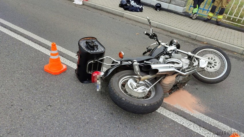 Wypadek motocyklisty z pasażerką na DW 463 między Antoniowem...