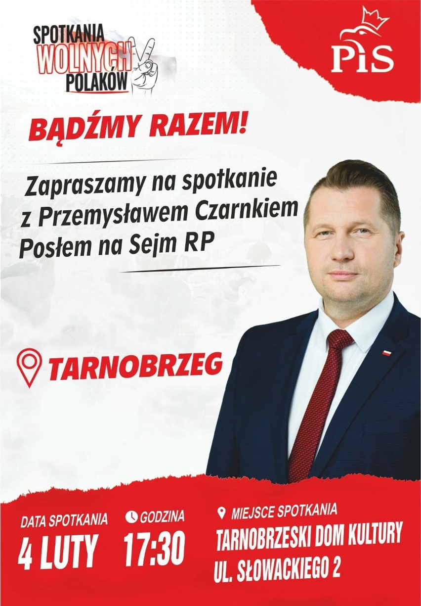 Były minister edukacji Przemysław Czarnek przyjedzie do Tarnobrzega w ramach akcji "Spotkania Wolnych Polaków" 