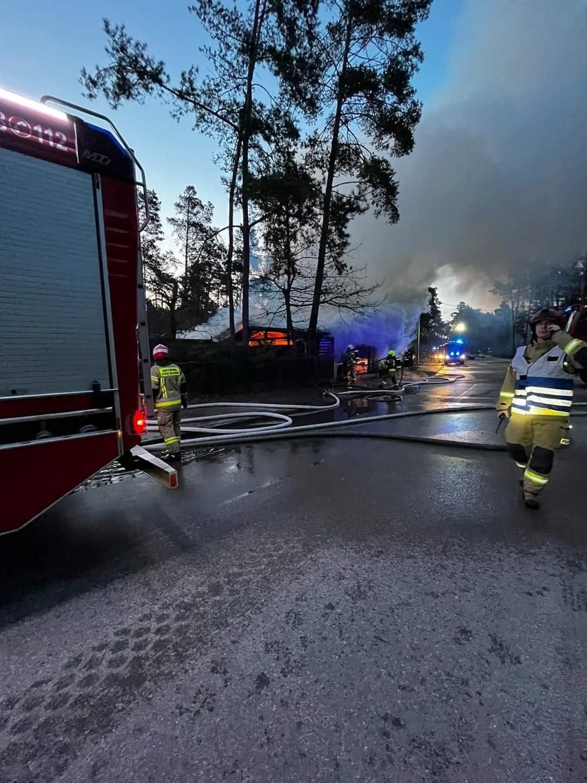 Duży pożar lokalu gastronomicznego w Stegnie (pow....