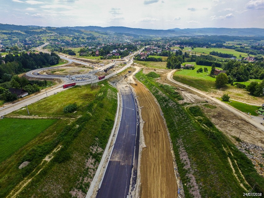 Droga ekspresowa S7 Lubień - Rabka. Pierwszy wiadukt już gotowy