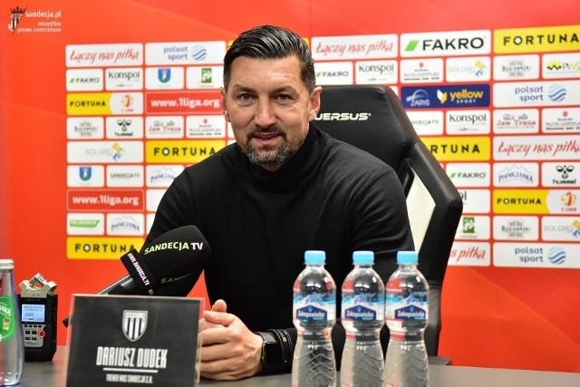 Trener piłkarzy Sandecji Nowy Sącz Dariusz Dudek