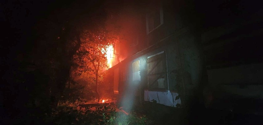 Pożar pustostanu w Białymstoku
