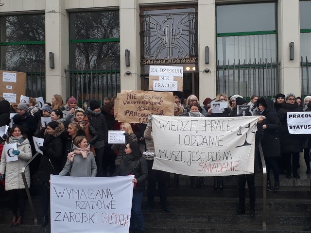 Protest urzędników z Sądu Rejonowego w Gdyni, 12 grudnia 2018