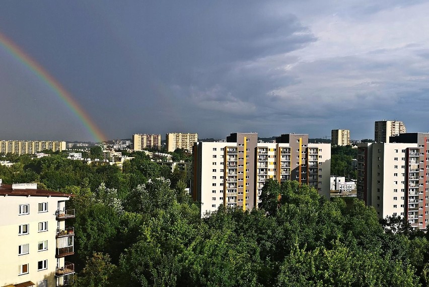 Kraków. Podwójna tęcza nad Prądnikiem Czerwonym [ZDJĘCIA]