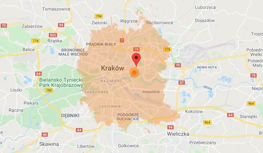 Zasięg sieci 5G w Krakowie od Orange