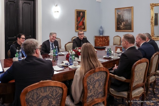 Prezydent Andrzej Duda przyjął dziś w Pałacu Prezydenckim założyciela platformy streamingowej Netflix - Reeda Hastingsa.