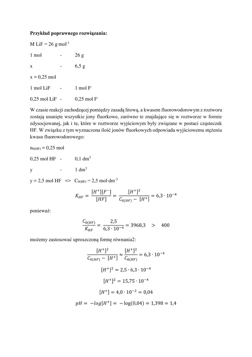 Matura z chemii 2018 r. z Wydziałem Chemii Uniwersytetu Jagiellońskiego [ODPOWIEDZI] 