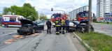 Wypadek w Skarżysku. Zderzyły się Audi i Passat. Poszkodowany jeden z kierowców (ZDJĘCIA)