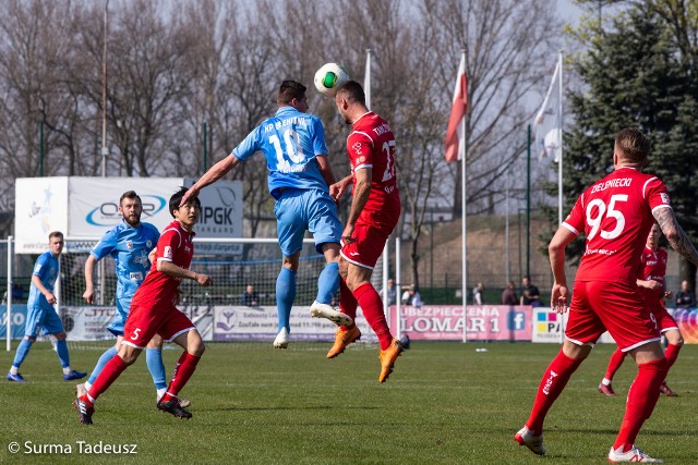 Błękitni Stargard bezbramkowo zremisowali na swoim boisku z Widzewem Łódź