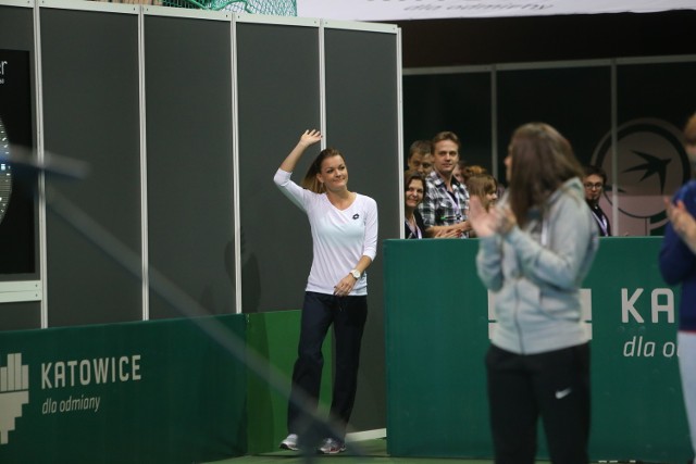 Agnieszka Radwańska podczas uroczystego otwarcia turnieju