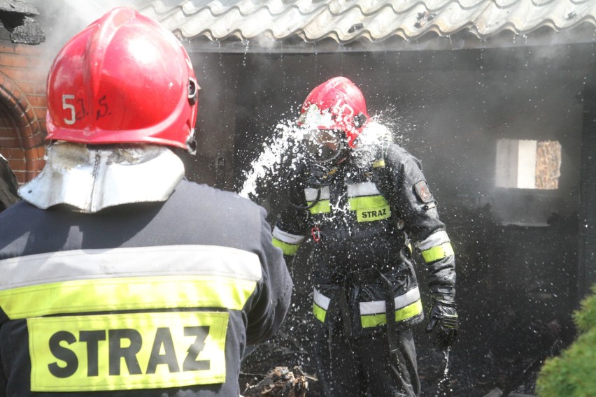 Pożar domu jednorodzinnego w Wilczycach