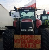 Protest rolników z powiatu chełmińskiego na drodze krajowej nr 91 - mamy zdjęcia