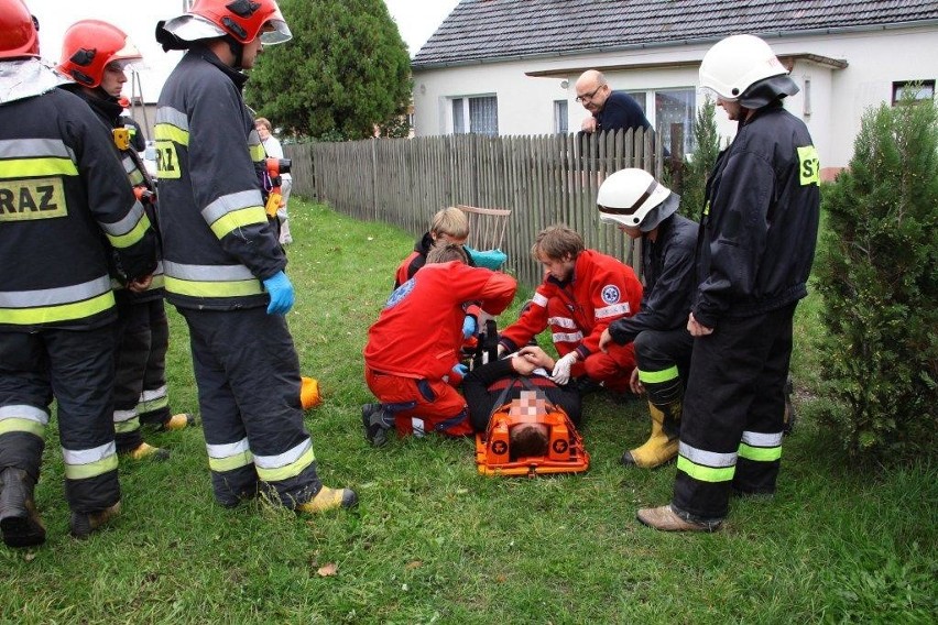 Staranował ogrodzenie w Złotnikach...