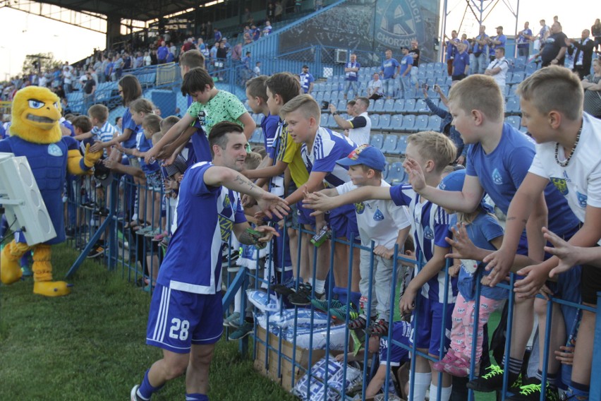 Ruch Chorzów - GKS Katowice 1:0. Tak cieszyli się kibice i piłkarze Niebieskich ZDJĘCIA