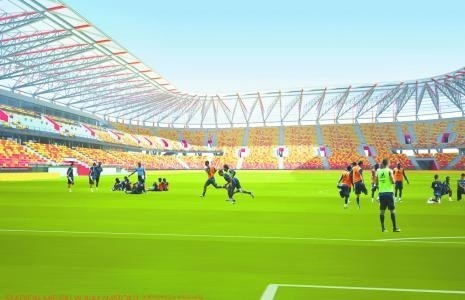 Stadion znów w budowieOddanie stadionu planowane jest na początek 2014 roku 