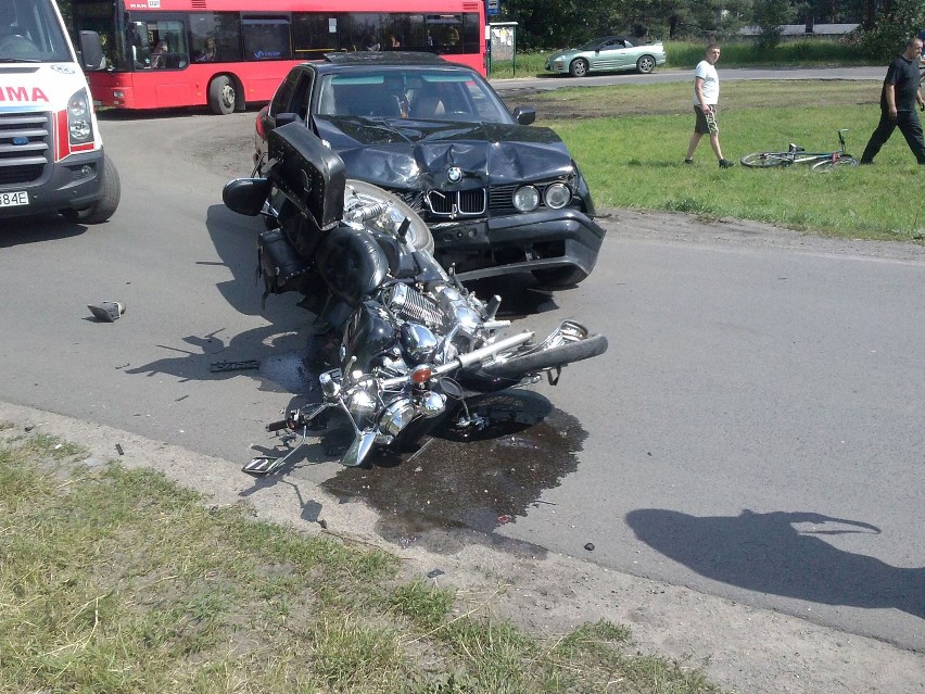 Wypadek motocyklisty w Ząbkowicach
