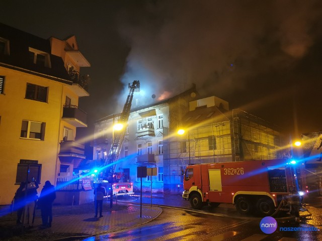 Pożar na ulicy Łegskiej we Włocławku