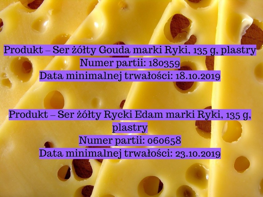 Produkty wycofane przez GIS we wrześniu 2019